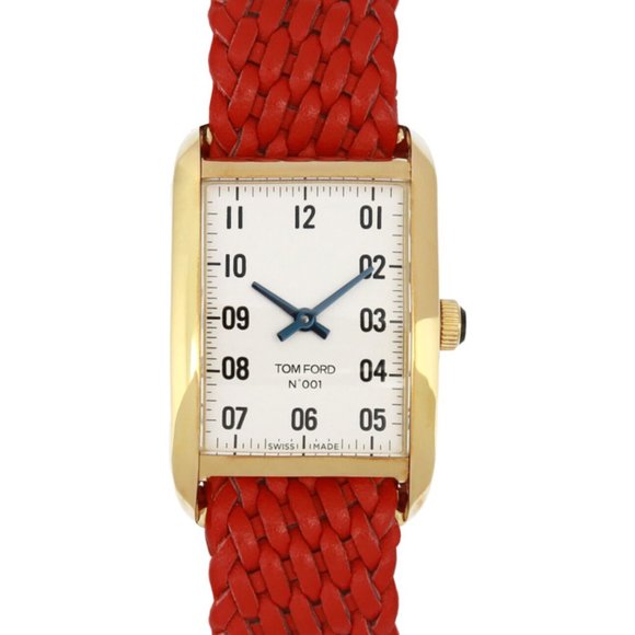 Tom Ford Gold Red Strap Watch! Stunning! - Picture 1 of 1